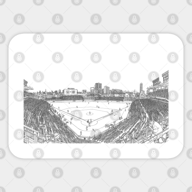 Wriglet Field Stadium - Chicago - Sticker | TeePublic
